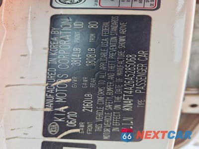 Zdjęcie 12 z 12 samochodu: 2010 KIA FORTE LX VIN:KNAFT4A26A5285068 - miniatura