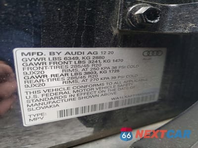 Zdjęcie 12 z 13 samochodu: 2021 AUDI Q7 PREMIUM PLUS VIN:WA1LXAF71MD024707 - miniatura