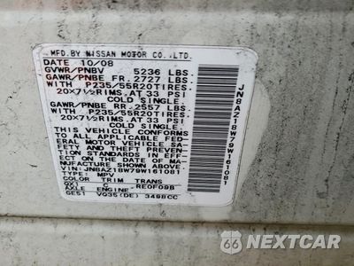 Zdjęcie 13 z 13 samochodu: 2009 NISSAN MURANO S VIN:JN8AZ18W79W161081 - miniatura