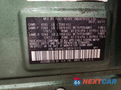 Zdjęcie 13 z 13 samochodu: 2011 SUBARU OUTBACK 2.5I LIMITED VIN:4S4BRCLC9B3410170 - miniatura