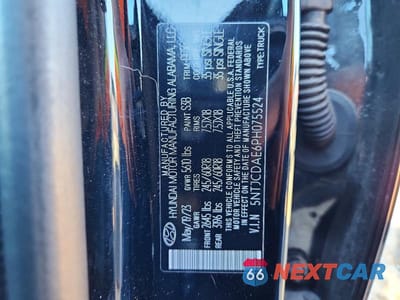 Zdjęcie 13 z 13 samochodu: 2023 HYUNDAI SANTA CRUZ SEL VIN:5NTJCDAE6PH075524 - miniatura