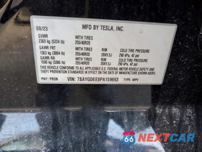Zdjęcie 13 z 13 samochodu: 2023 TESLA MODEL Y VIN:7SAYGDEE8PA159693 - miniatura