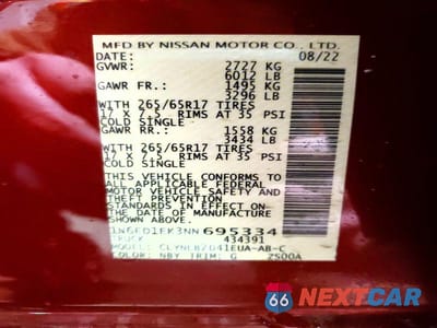 Zdjęcie 14 z 14 samochodu: 2022 NISSAN FRONTIER SV VIN:1N6ED1EK3NN695334 - miniatura