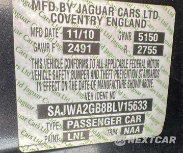 Zdjęcie 10 z 11 samochodu: 2011 JAGUAR XJL VIN:SAJWA2GB8BLV15633 - miniatura
