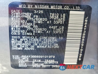 Zdjęcie 14 z 14 samochodu: 2025 NISSAN ARMADA SL VIN:JN8AY3BB8S9101979 - miniatura