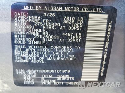 Zdjęcie 14 z 14 samochodu: 2025 NISSAN ARMADA SL VIN:JN8AY3BB8S9101979 - miniatura