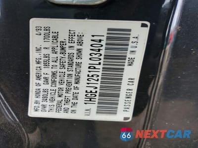 Zdjęcie 12 z 12 samochodu: 1993 HONDA CIVIC EX VIN:1HGEJ1251PL034041 - miniatura