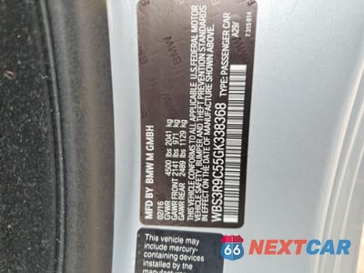 Zdjęcie 12 z 12 samochodu: 2016 BMW M4 VIN:WBS3R9C55GK338368 - miniatura
