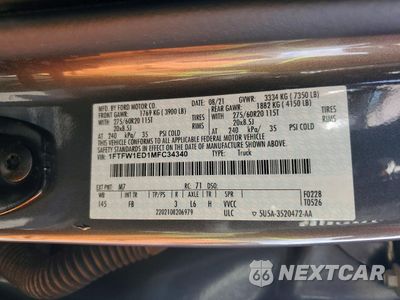 Zdjęcie 13 z 14 samochodu: 2021 FORD F150 SUPERCREW VIN:1FTFW1ED1MFC34340 - miniatura