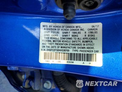 Zdjęcie 12 z 12 samochodu: 2017 HONDA CIVIC LX VIN:2HGFC2F50HH538769 - miniatura