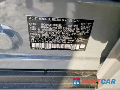 Zdjęcie 13 z 13 samochodu: 2026 HONDA HR-V SPORT VIN:3CZRZ2H53TM739206 - miniatura