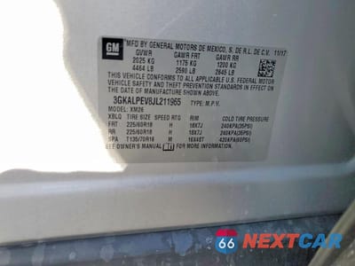 Zdjęcie 13 z 13 samochodu: 2018 GMC TERRAIN SLT VIN:3GKALPEV8JL211965 - miniatura