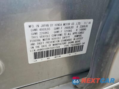 Zdjęcie 13 z 14 samochodu: 2007 ACURA RL VIN:JH4KB16647C001504 - miniatura