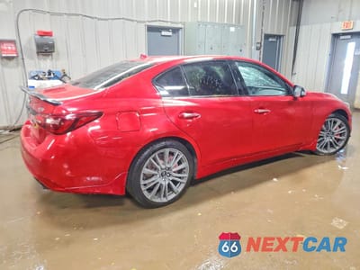 Trzecie zdjęcie samochodu z tyłu: 2021 INFINITY Q50 RED SPORT 400 VIN:JN1FV7DR1MM880043 - miniatura