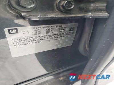 Zdjęcie 13 z 13 samochodu: 2018 CADILLAC CTS LUXURY VIN:1G6AX5SX1J0128954 - miniatura