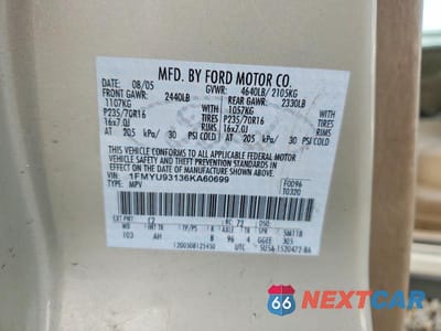 Zdjęcie 13 z 13 samochodu: 2006 FORD ESCAPE XLT VIN:1FMYU93136KA60699 - miniatura