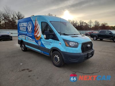 Czwarte zdjęcie samochodu z boku: 2023 FORD TRANSIT 250 DELIVERY VAN VIN:1FTBR1C85PKC03745 - miniatura