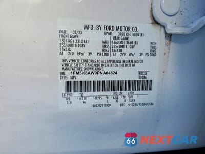 Zdjęcie 12 z 12 samochodu: 2023 FORD EXPLORER POLICE INTERCEPTOR VIN:1FM5K8AW9PNA04624 - miniatura