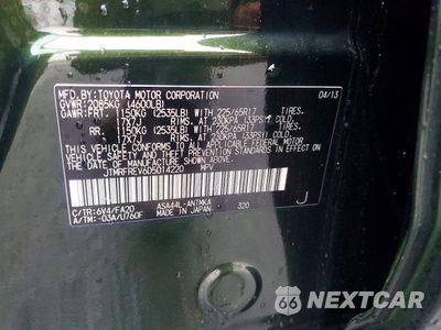 Zdjęcie 12 z 13 samochodu: 2013 TOYOTA RAV4 XLE VIN:JTMRFREV6D5014220 - miniatura
