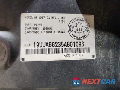 Zdjęcie 12 z 12 samochodu: 2005 ACURA TL VIN:19UUA66235A801096 - miniatura