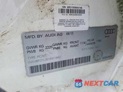 Zdjęcie 12 z 12 samochodu: 2014 AUDI A4 PREMIUM VIN:WAUBFCFL0EN001862 - miniatura