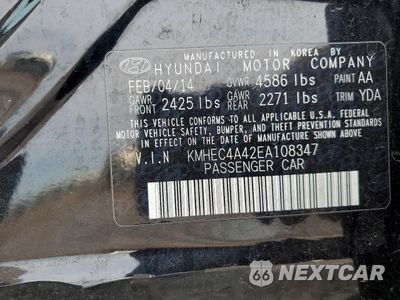Zdjęcie 12 z 13 samochodu: 2014 HYUNDAI SONATA HYBRID VIN:KMHEC4A42EA108347 - miniatura