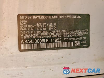 Zdjęcie 12 z 12 samochodu: 2020 BMW 430XI GRAN COUPE VIN:WBA4J3C06LBL11952 - miniatura