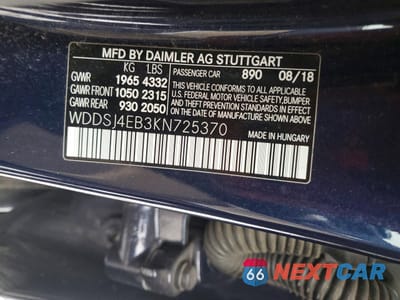 Zdjęcie 12 z 12 samochodu: 2019 MERCEDES-BENZ CLA 250 VIN:WDDSJ4EB3KN725370 - miniatura