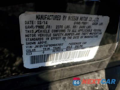 Zdjęcie 12 z 12 samochodu: 2014 INFINITI Q50 BASE VIN:JN1BV7AP9EM687657 - miniatura