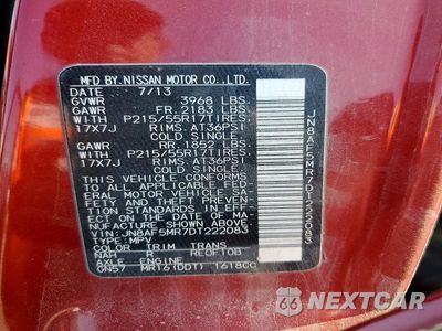 Zdjęcie 12 z 12 samochodu: 2013 NISSAN JUKE S VIN:JN8AF5MR7DT222083 - miniatura