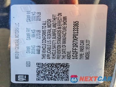 Zdjęcie 13 z 14 samochodu: 2023 CHEVROLET CAMARO LT1 VIN:1G1FF1R7XP0133365 - miniatura