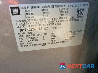 Zdjęcie 13 z 14 samochodu: 2011 CADILLAC SRX VIN:3GYFNGEY4BS671132 - miniatura