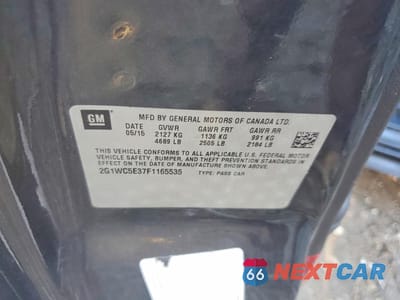 Zdjęcie 12 z 12 samochodu: 2015 CHEVROLET IMPALA LIMITED LTZ VIN:2G1WC5E37F1165535 - miniatura