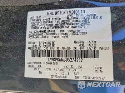 Zdjęcie 12 z 12 samochodu: 2013 FORD MUSTANG VIN:1ZVBP8AM3D5274982 - miniatura
