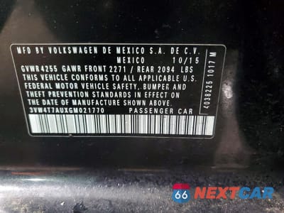 Zdjęcie 12 z 13 samochodu: 2016 VOLKSWAGEN GTI S VIN:3VW4T7AUXGM021770 - miniatura