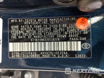 Zdjęcie 13 z 14 samochodu: 2018 TOYOTA CAMRY L VIN:4T1B11HK3JU538778 - miniatura