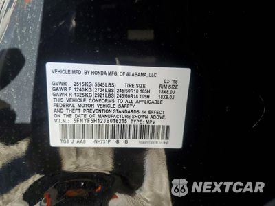 Zdjęcie 13 z 13 samochodu: 2018 HONDA PILOT LX VIN:5FNYF5H12JB016215 - miniatura