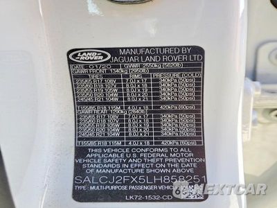Zdjęcie 13 z 13 samochodu: 2020 LAND ROVER DISCOVERY SPORT S VIN:SALCJ2FX5LH858251 - miniatura