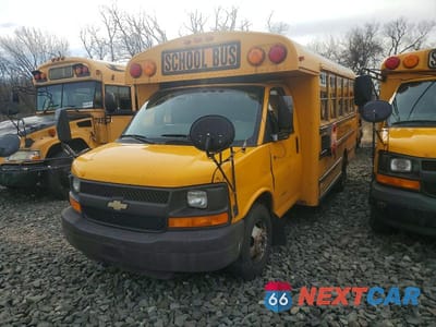 Drugie zdjęcie samochodu z przodu: 2010 CHEVROLET EXPRESS SCHOOL BUS VIN:1GB9G5AG5A1166350 - miniatura