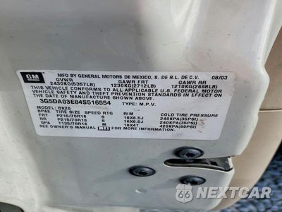 Zdjęcie 13 z 13 samochodu: 2004 BUICK RENDEZVOUS CX VIN:3G5DA03E84S516554 - miniatura