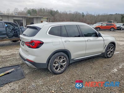 Trzecie zdjęcie samochodu z tyłu: 2022 BMW X3 SDRIVE30I VIN:5UX43DP00N9N17919 - miniatura