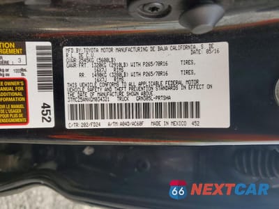 Zdjęcie 12 z 13 samochodu: 2016 TOYOTA TACOMA DOUBLE CAB VIN:3TMCZ5ANXGM034321 - miniatura