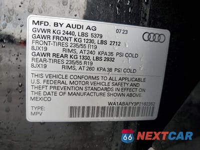 Zdjęcie 13 z 14 samochodu: 2023 AUDI Q5 PREMIUM 40 VIN:WA1ABAFY3P2182352 - miniatura