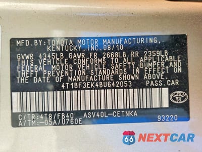 Zdjęcie 12 z 12 samochodu: 2011 TOYOTA CAMRY VIN:4T1BF3EK4BU642053 - miniatura