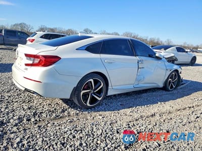 Trzecie zdjęcie samochodu z tyłu: 2020 HONDA ACCORD SPORT VIN:1HGCV2F31LA030376 - miniatura