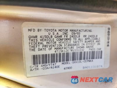 Zdjęcie 12 z 12 samochodu: 1994 TOYOTA CAMRY LE VIN:4T1SK12E7RU331032 - miniatura