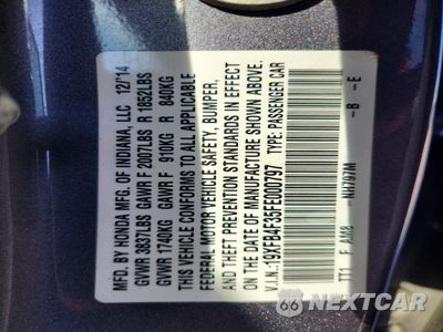 Zdjęcie 12 z 14 samochodu: 2015 HONDA CIVIC HYBRID L VIN:19XFB4F35FE000797 - miniatura