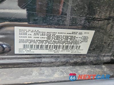 Zdjęcie 13 z 13 samochodu: 2015 MITSUBISHI OUTLANDER SPORT SE VIN:4A4AR4AU0FE043230 - miniatura