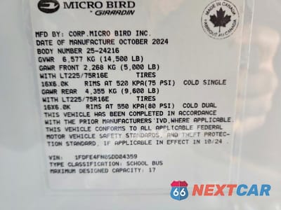Zdjęcie 10 z 10 samochodu: 2025 FORD E450 SCHOOL BUS VIN:1FDFE4FN0SDD04359 - miniatura