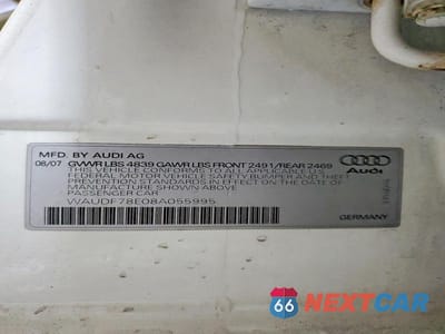 Zdjęcie 12 z 12 samochodu: 2008 AUDI A4 2.0T QUATTRO VIN:WAUDF78E08A055995 - miniatura